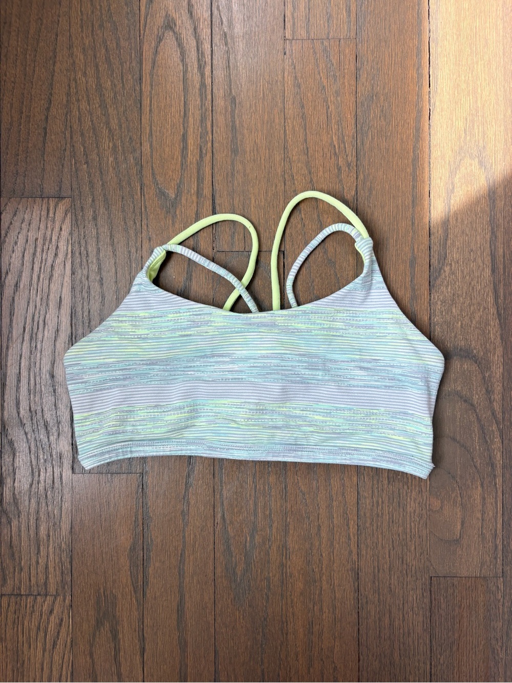 Ivivva Light Green Striped Strappy Bralette